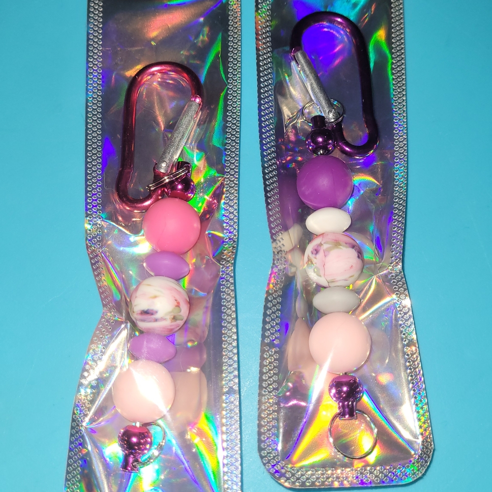 Colorful Beaded Keychain Set for Kids